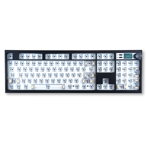 MATHEW GMK104メカニカルキーボードキット、スクリーンとノブ付き、VIAプログラム可能なホットスワップガスケットカスタムベアボーンキーボードワイヤレス - Product Image 1
