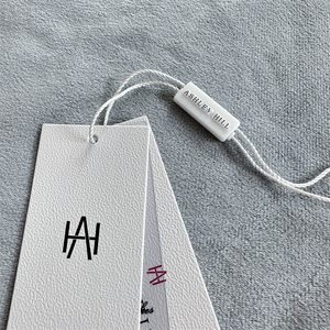 <strong>High</strong> <strong>Quality</strong> Custom Hanging Grain Embossed Hang Tag <strong>String</strong> for Clothing Branded Name Logo Hangtag Rope - Product Image 4