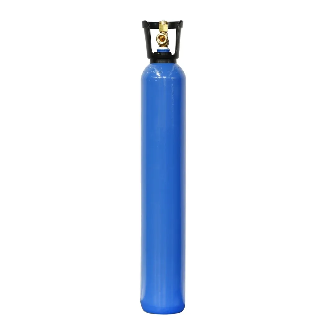 Cilindro de tanque de gas de alta presión con cilindro de acero sin soldadura de gas oxígeno/dióxido de carbono/nitrógeno/argón/helio