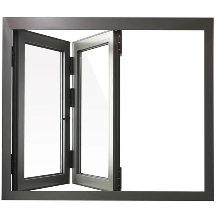 Precios de ventanas bi plegables de doble acristalamiento ventanas triples puertas plegables grises con ventanas blancas