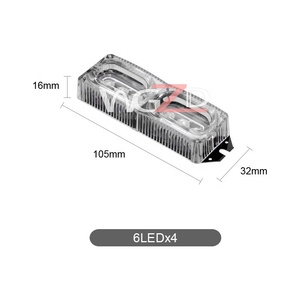 一为四汽车中网格闪光灯6LED日间行车灯无线遥控频闪灯 - Product Image 4