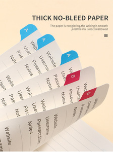 A5 Letter-Labeled Password Manager Planner Efficient Organisation Internet Website Addresses <strong>Log</strong> Details Paper Leather <strong>Notebook</strong> - Product Image 5