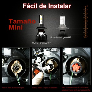 UGGV 9000 LM <strong>LED</strong> Headlight for Car Auto Light Accessory with 12V &amp; 24V Compatible with H4 H7 H11&quot; - Product Image 6