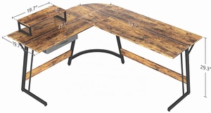 WSZ-Mesa de juegos con forma de L para ordenador, diseño moderno, escritorio ejecutivo de pie para oficina, 220416 - Product Image 5