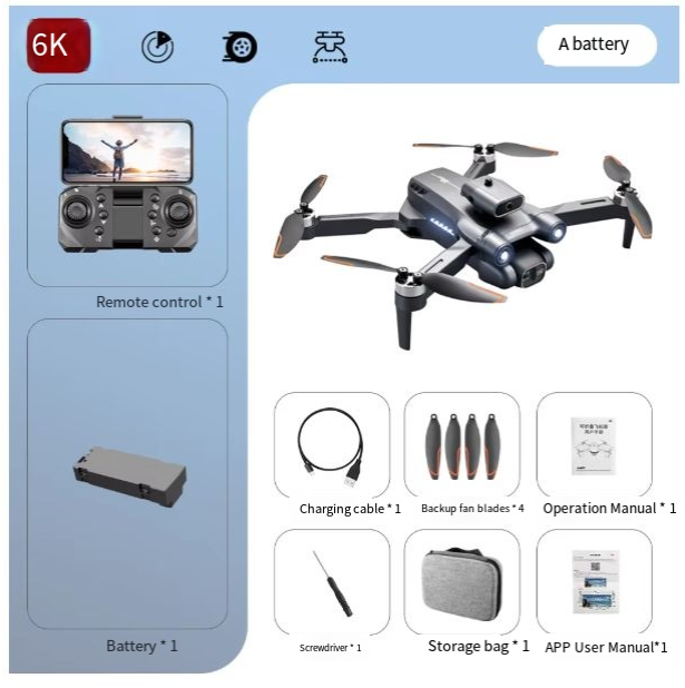 Moteur sans balais + positionnement par flux optique / poids de l'ensemble complet : 466 g