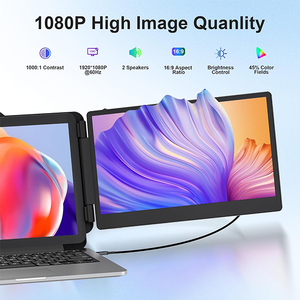 OEM Mini <strong>Monitor</strong> 12inch LCD Instant Setup Dual Screen Portable <strong>Monitor</strong> Double Laptop for PC, Phone, Pos - Product Image 3