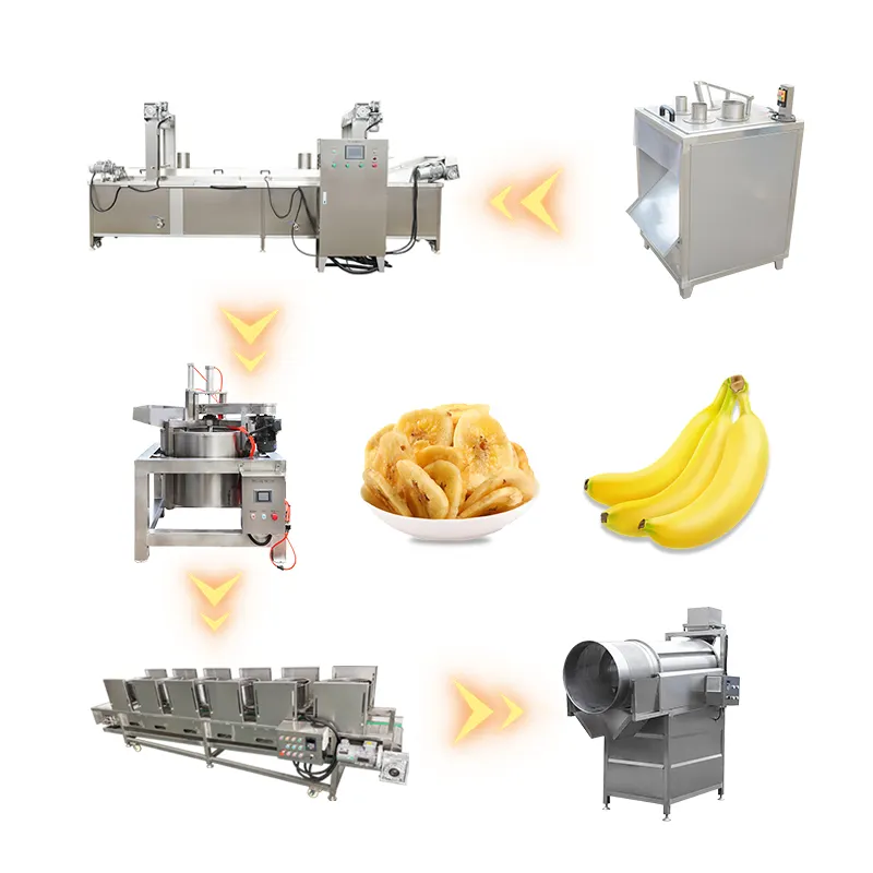 Profession eller Top-Lieferant Bananen chips Planatin-Maschine Wegerich-Chips Verarbeitung anlage Wegerich-Chips-Maschine