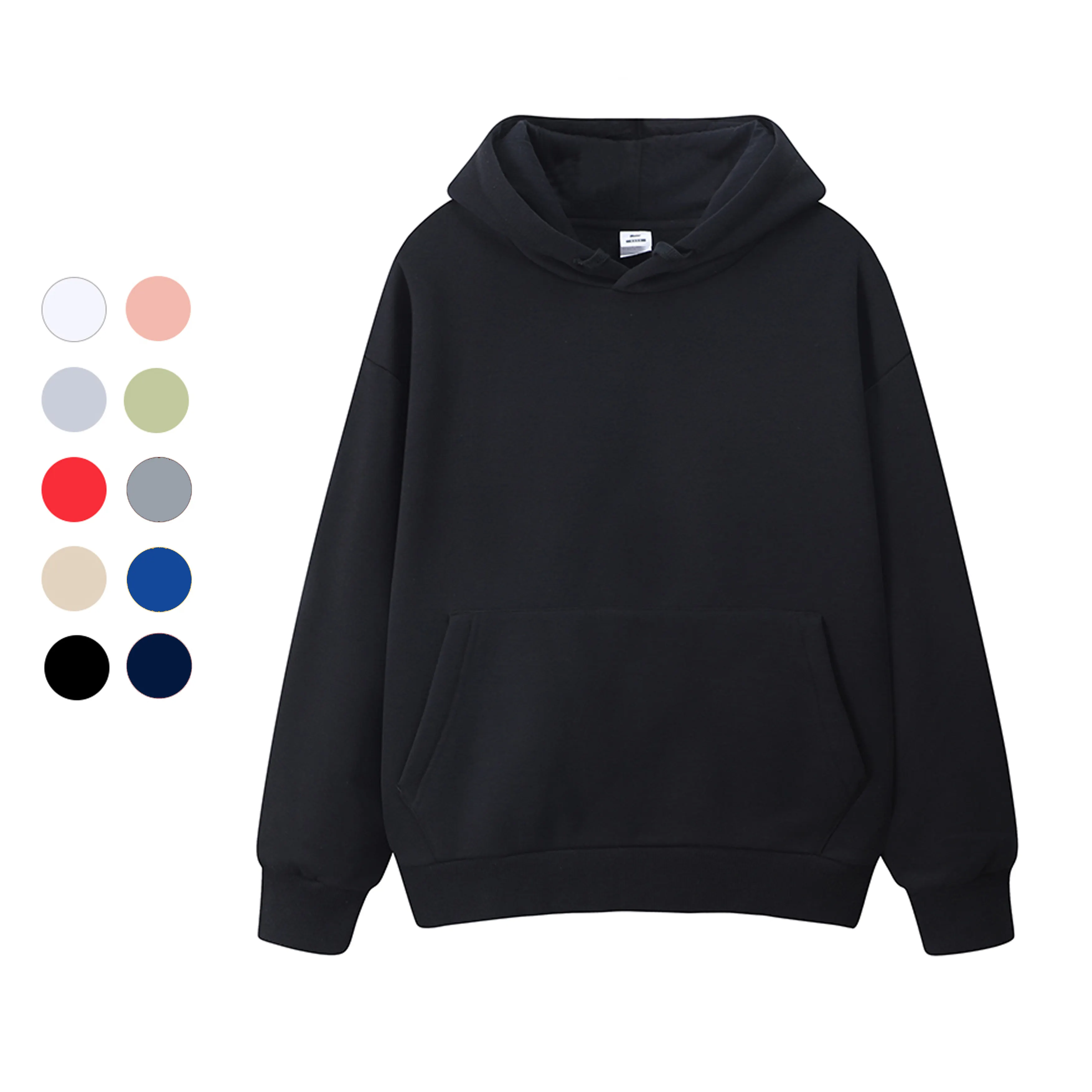 Oversize Blank Günstige Gestickte Männer Custom Plain Winter Hoodies Unisex pullover männer hoodie