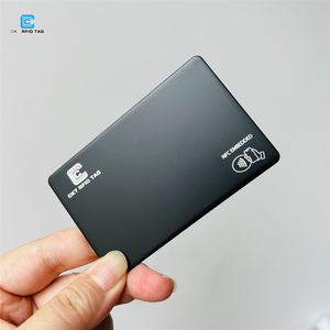 定制高级激光哑光黑色NFC金属名片可重写雕刻数字智能礼品卡