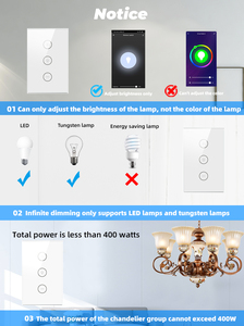 TUya Smart WiFi Touch Dimmer Schalter Licht APP EU Wireless Timer Fernbedienung Mit Alexa Google Homife e 220V 110V - Product Image 5