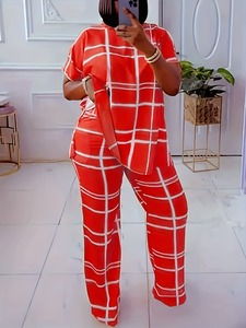 African Fashion Floral Candy Color Pants <strong>Set</strong> <strong>Two</strong> Pieces Clothes Top and Down Suit for Women T025 - Product Image 5