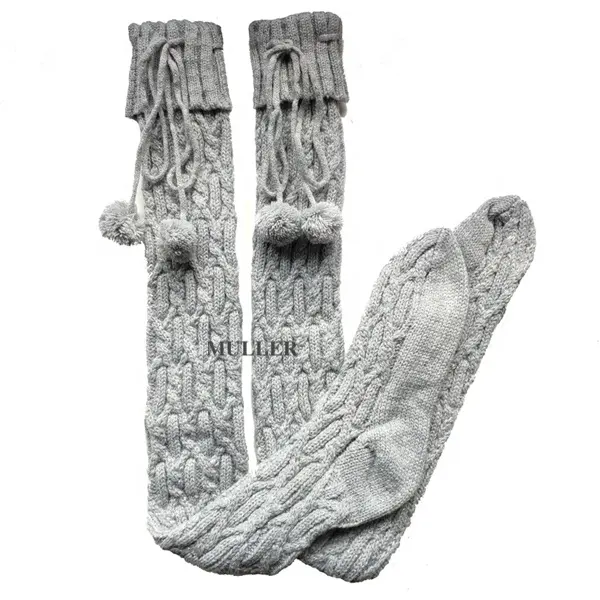 Chaussettes en tricot très longues pour femmes, chaussettes au-dessus du genou, de la cuisse, en tricot