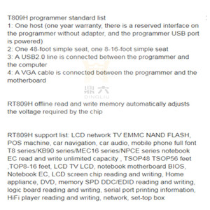 RT809H EMMC-NAND-Flash-USB-Programmierer-Tool-Kit für AUTO Auto GPS TV & Computer BIOS mit Ingenieur-ICs