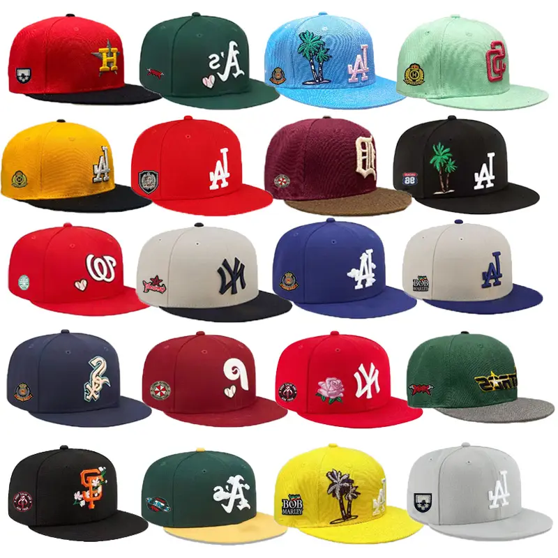 ยุควินเทจบุรุษกีฬาหมวกเบสบอลหมวกDe Beisbolหมวกติดตั้งTrucker SnapbackหมวกอเมริกันทีมGorrasใหม่เดิมสําหรับชาย