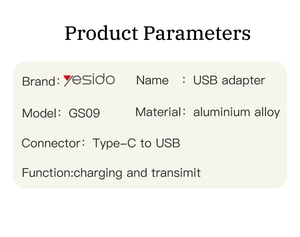 YESIDO GS09迷你铝合金usb c型u盘读卡器鼠标转换OTG适配器 - Product Image 5