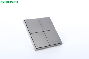 SEXANKA <span class=keywords><strong>KNX</strong></span> EIB akıllı ev otomasyon sistemi 4 Gang Metal düğme paneli akıllı duvar anahtarı - Product Image 4