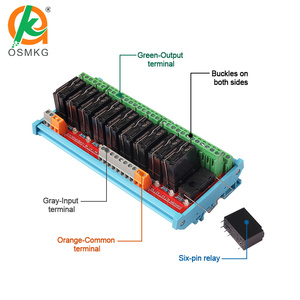 Oshangming 10入力10リレー出力モジュール5A 2NO 2NC IOボードPLC用12V/24Vリレーモジュール - Product Image 5