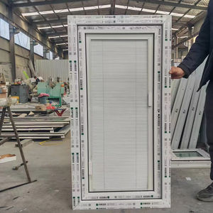 Proyecto residencial Ventanas y puertas de PVC Ventana abatible UPVC de vidrio de doble impacto personalizada con obturador incorporado - Product Image 6