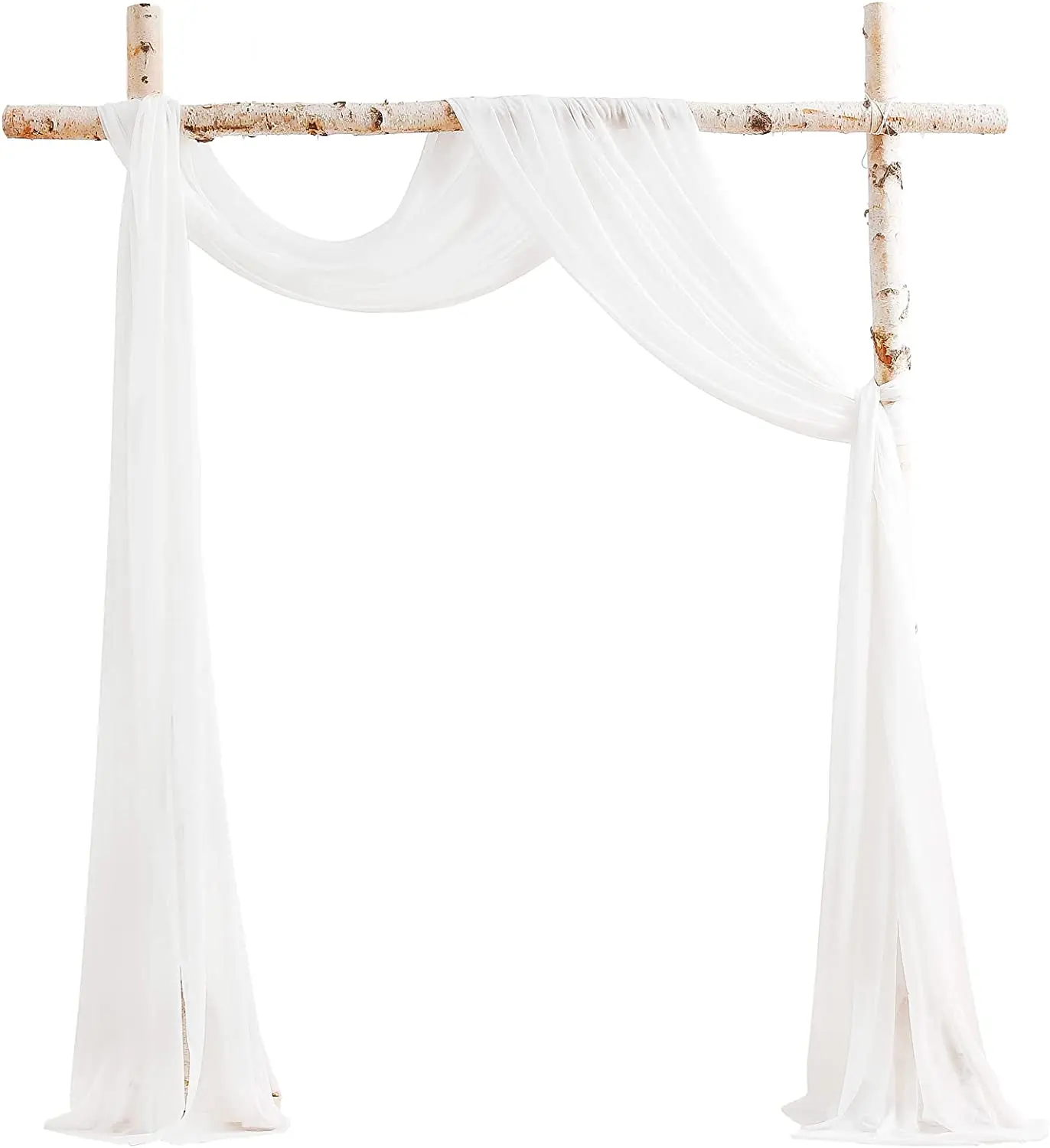 Wedding Arch Draping White Fabric Chiffon Backdrop Drapery Curtains For Wedding Decoration Swag Ceiling