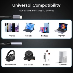 <strong>Adapter</strong> Cable <strong>USB</strong> <strong>C</strong> <strong>Type</strong> <strong>C</strong> <strong>Type</strong>-<strong>C</strong> Male to 3.5MM Female DAC Digital Aux <strong>Audio</strong> Stereo Headphone Jack Converter <strong>Adapter</strong> Cable - Product Image 6