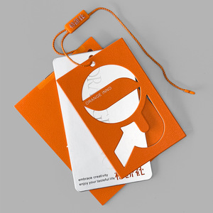 Recyclable Luxury Embossed Paper Hangtag <strong>String</strong> <strong>Custom</strong> Own Brand Eco-Friendly Label <strong>Printing</strong> Swing Hanging <strong>Tag</strong> - Product Image 2