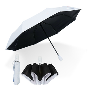 定制便宜促销白雨3折叠伞防风紫外线自动伞带标志印刷 - Product Image 5