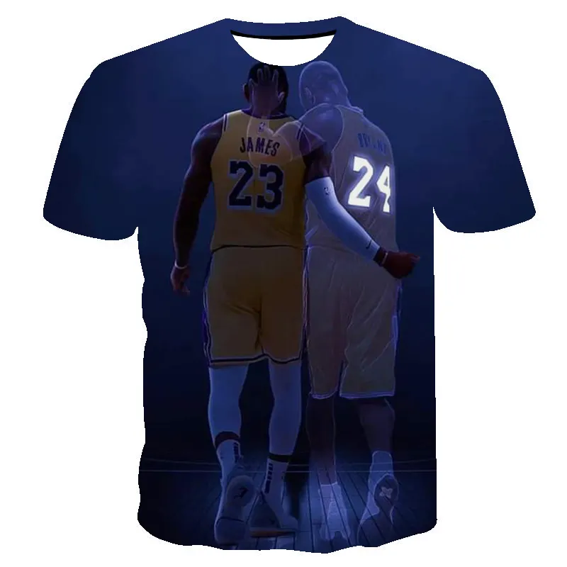 Spedizione gratuita Mamba Bryant 8 e 24 t-Shirt nera commemorativa t-Shirt Casual estiva da uomo top