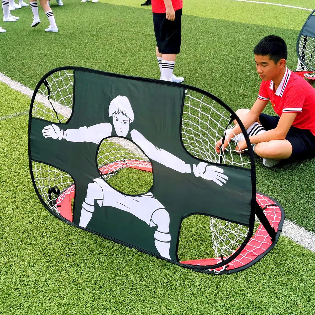 High Quality Easy Assmbly Mini Folding Football Goal Net Target