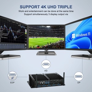 HYSTOUPCインダストリアルミニPC Intel Core I7 8550U Fanless DDR4デスクトップコンピュータ最大64GB内蔵メモリミニコンピュータ - Product Image 5