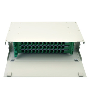2025 Custom 12 Core Rack Mount Fiber Optic ODF Box 19 inch 12 24 Port ODF Networks Fiber <strong>Patch</strong> <strong>Panel</strong> <strong>with</strong> SC Square Opening - Product Image 2