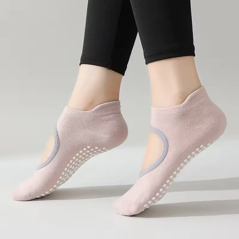 Barre Ballett Baumwolle Tanz individuelle Sportsocken Pilates rutschfest Griffen Damen Yoga-Socken