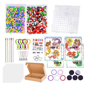 定制1000大10毫米Melty Hama Perler熨烫保险丝珠子套件，带12种图案和钉板工艺品，适合女孩和男孩