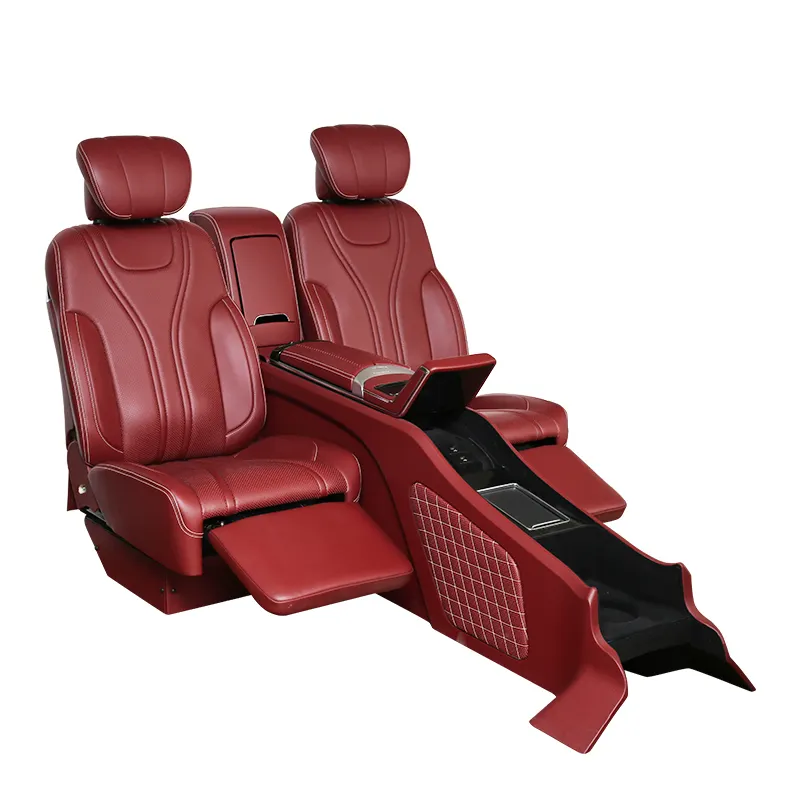 Individueller roter Luxus-Van-Sessel VIP universaler Autositz Minisitz China Elektrisches Leder Automotive Stahlplatte + Stahlrohr