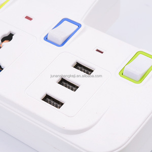 UKプラグ3ウェイマルチコンセントプラグアダプター電気EU-ユニバーサルソケットアダプターUSB充電パワーコンバーター4コンセント - Product Image 3