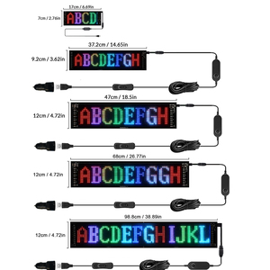 Smart APP di controllo occhi programmabili flessibile LED segno di bordo modello di scorrimento testo Graffiti LED Display pannello dello schermo per auto - Product Image 1