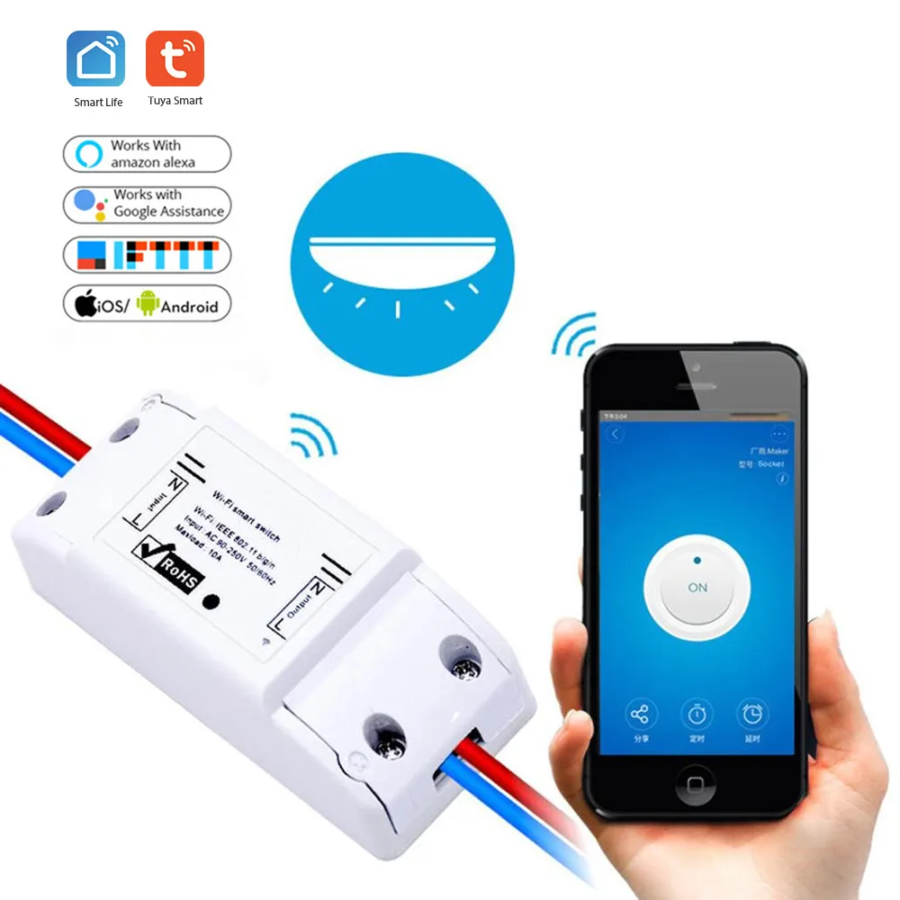 Interruptor inteligente de luz Wifi inalámbrico con control remoto DIY