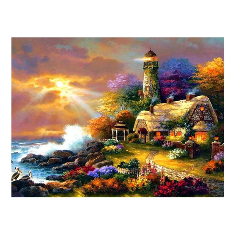 Modern Art Diamond Painting Home Living Room Wall Painting 5d DIY Full Drill Paisagem Diamond Paintings