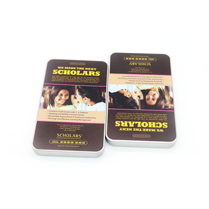 Biểu tượng tùy chỉnh xì gà kim loại tin trường hợp với bản lề Thẻ quà tặng mini hình chữ nhật bản lề nắp hộp thiếc - Product Image 6