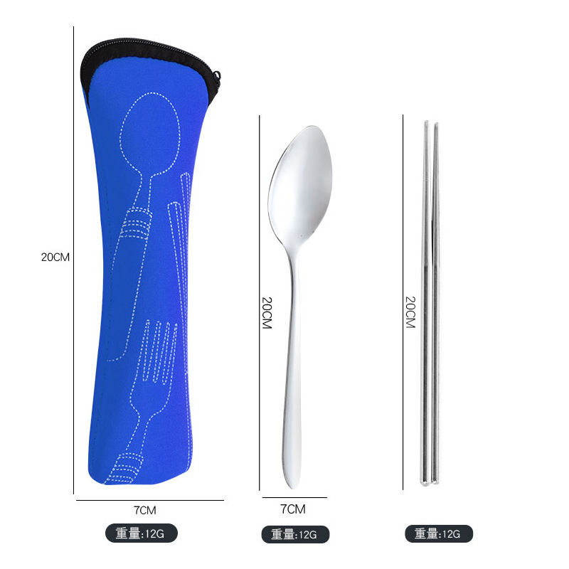 Juego de dos piezas de palillos Bare Spoon-Azul