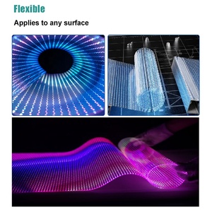 Customized Full Color Transparent Flexible <strong>LED</strong> Crystal Film Screen for Indoor Use for Elevators Wayfinding Education - Product Image 2