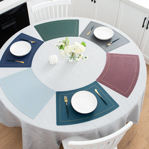 定制形状餐厅餐桌垫防滑耐热餐桌垫套装PVC餐垫Tischset - Product Image 3
