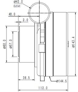 Quạt Thổi Khí Ly Tâm Không Chổi Than Dc Công Nghiệp Áp Suất 14kpa Luồng Khí Lớn 130m 3/H & Cao 30000 Giờ Dưới Nhiệt Độ Phòng - Product Image 6