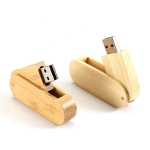 免费雕刻标志木小配件u盘旋转暗胡桃木竹闪存盘32gb 8gb 16GB u盘记忆木盒