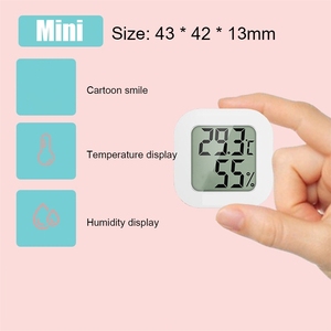 Termómetro Digital LCD con expresión de cara sonriente, higrómetro, pantalla para habitación interior, Sensor electrónico de temperatura y humedad - Product Image 4