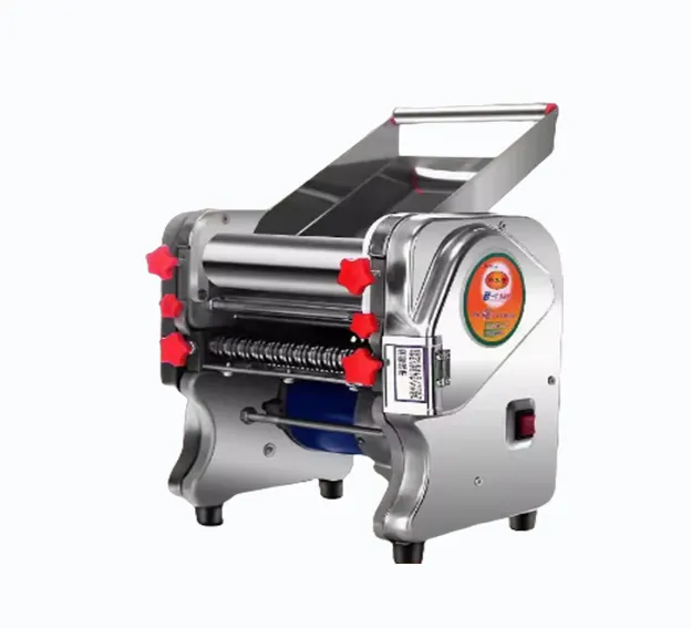 Máquina comercial elétrica de rolo de massa de pizza, máquina de fazer massa de padaria, máquina de fazer macarrão, saída de fábrica