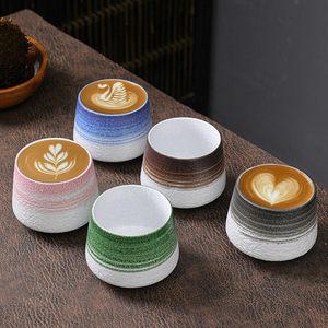 ถ้วยกาแฟทันสมัยแบบยุโรปสีคาราเมลแก้วเซรามิกใส่ชาถ้วยชาแบบย้อนยุค - Product Image 3