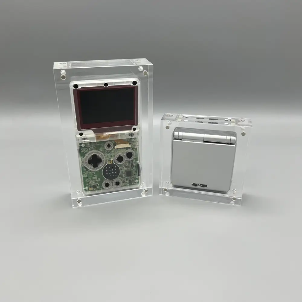 Scatola portaoggetti per console con copertura magnetica acrilica ad alta trasparenza per Game boy advanced SP GBASP