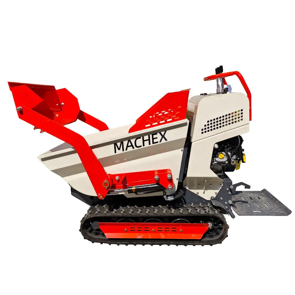 Cina MACHEX Mini Dumper 500kg idraulico a benzina mini cingolato autocaricante mini dumper trasportatore autocarro