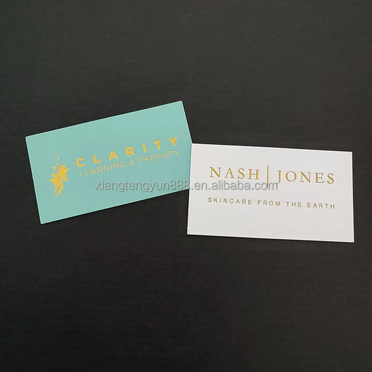 Custom printing business card qr code gold edge business card paper for business cards