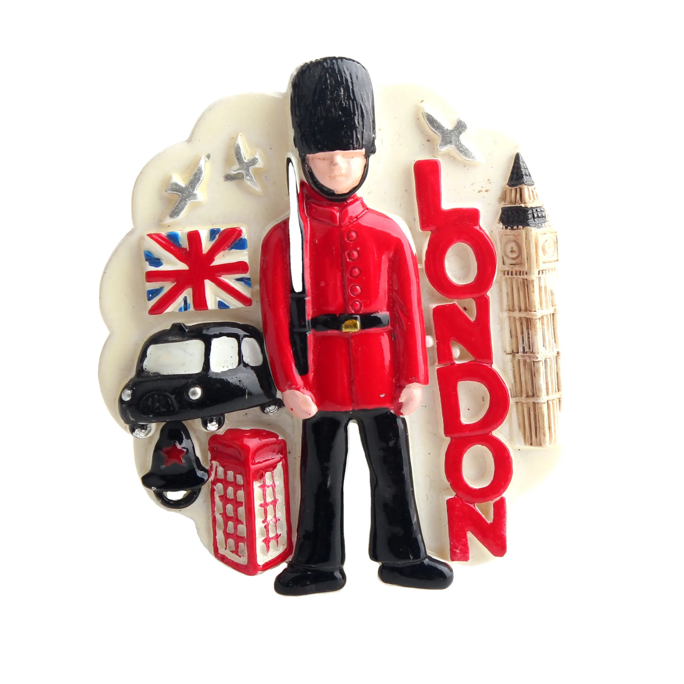 Su misura Uk Turismo Souvenir di Londra Soldato Magnete Del Frigorifero Adesivi Per I Diversi Paesi
